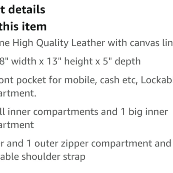 Beautiful leather work bag - Picture 6 of 6